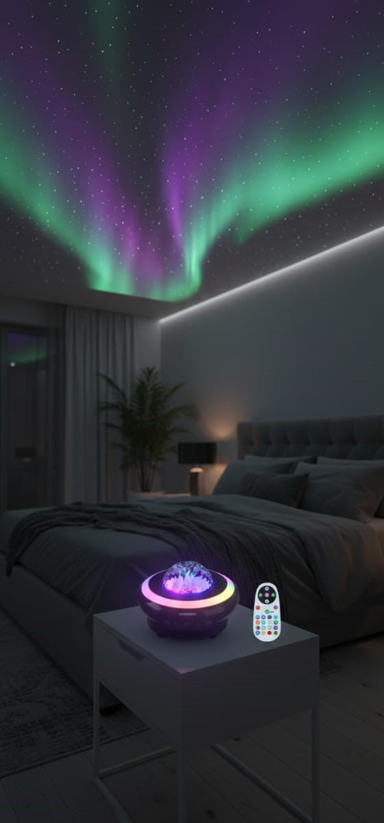 Aurora Borealis 3-in-1 Star Projector | Northern Lights, Ocean Wave & Bluetooth Speaker Experience