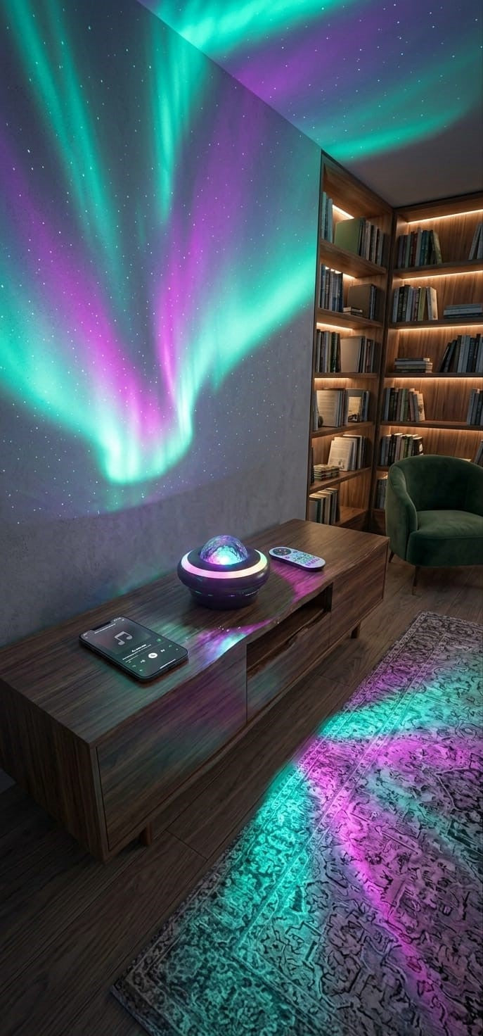 Aurora Borealis 3-in-1 Star Projector | Northern Lights, Ocean Wave & Bluetooth Speaker Experience